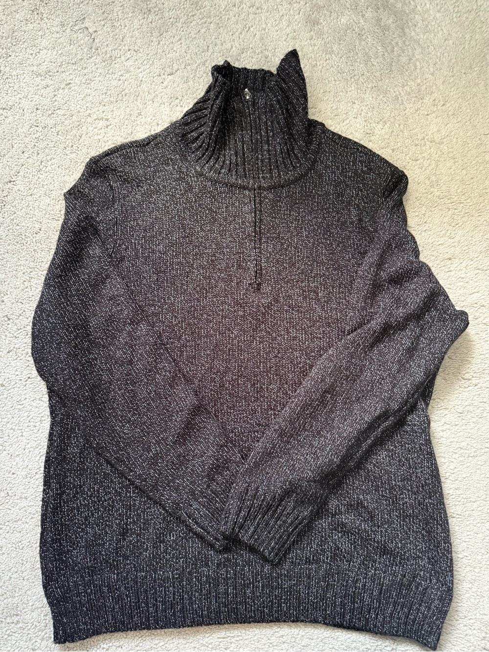 Karen Scott Charcoal Heather Cowl Neck Sweater